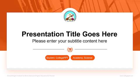 Avinashilingam Institute for Home Science & Higher Education for Women National Scholarship Defense PPT Template