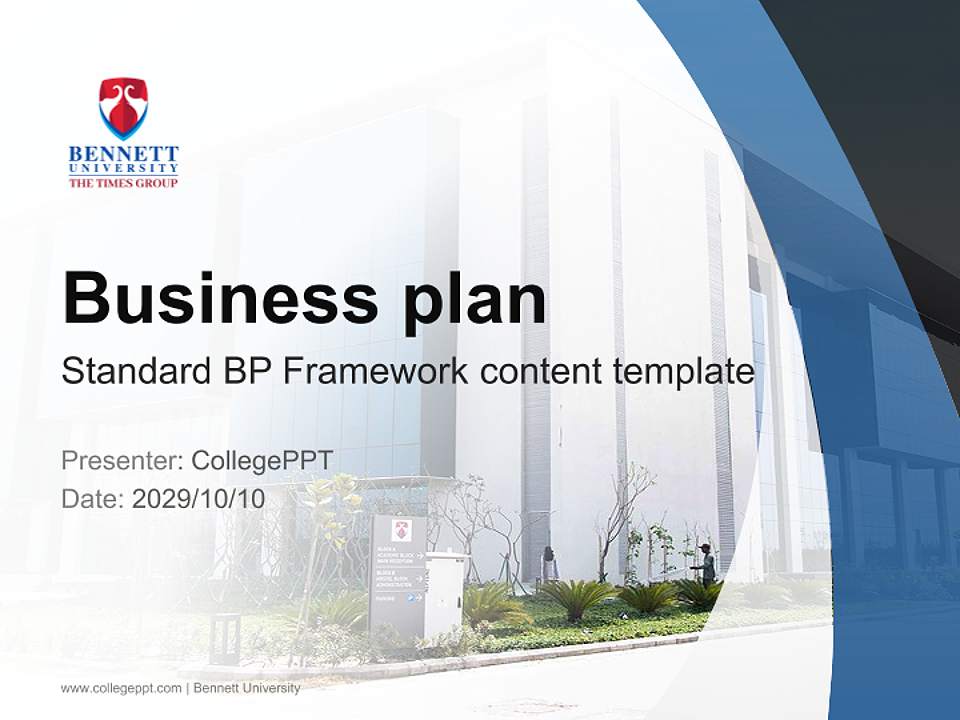 Bennett University Competition/Entrepreneurship Contest PPT Template4:3 ratio PPT effect preview image9