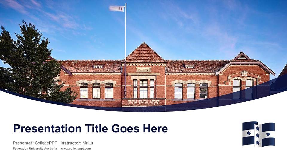 Federation University Australia Course/Courseware Creation PPT Template16:9 ratio PPT effect preview image