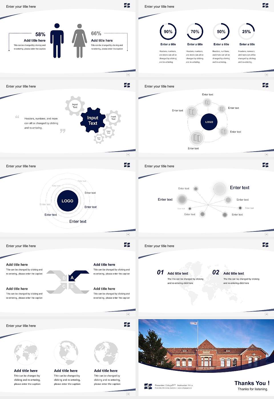 Federation University Australia Course/Courseware Creation PPT Template16:9 ratio PPT effect preview image4