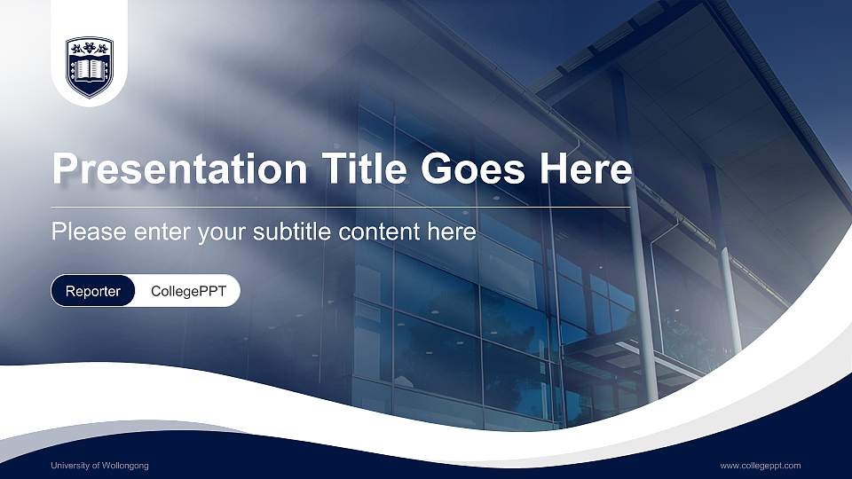 University of Wollongong Lecture Sharing and Networking Event PPT Template16:9 ratio PPT effect preview image