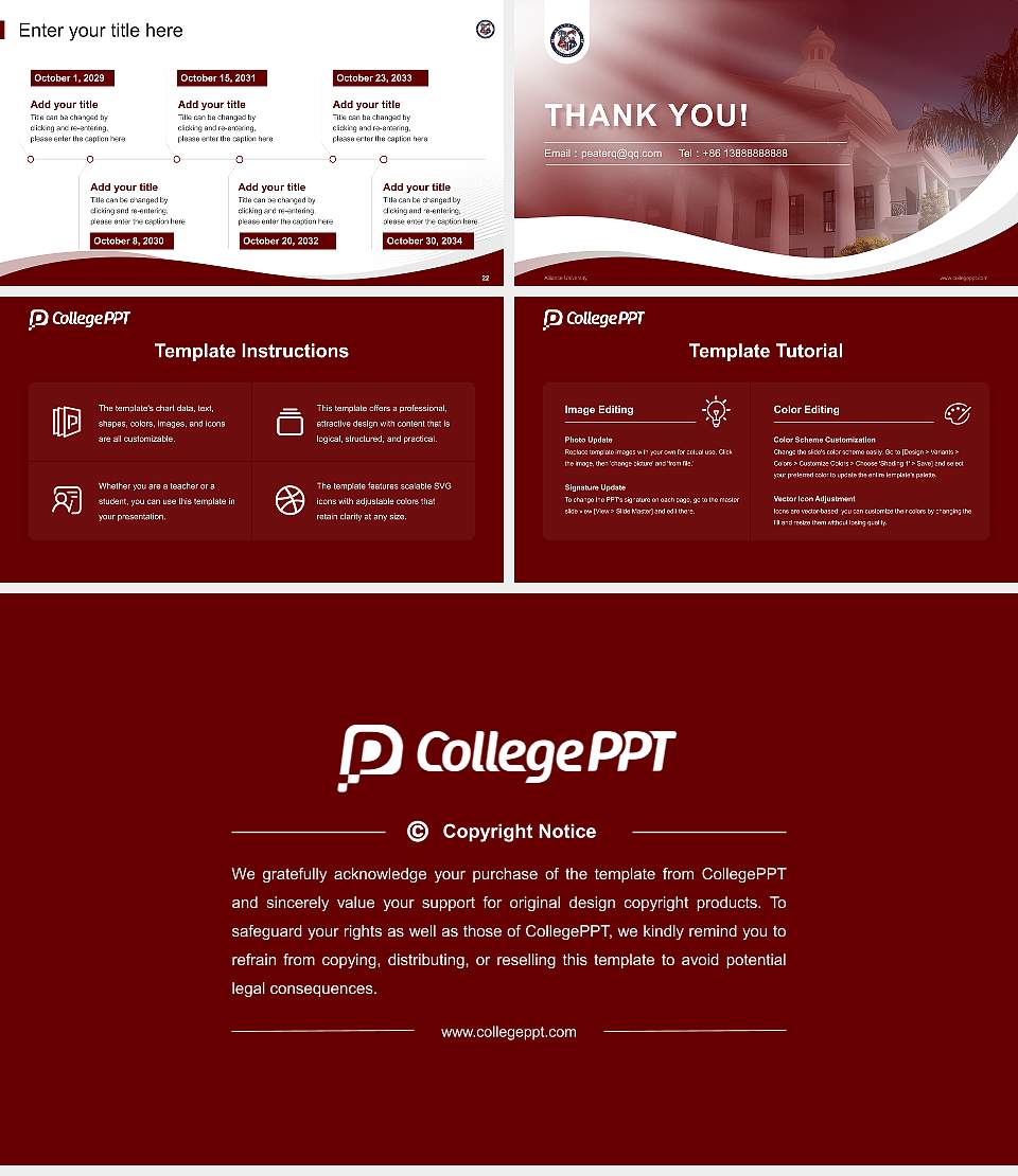 Alliance University Lecture Sharing and Networking Event PPT Template16:9 ratio PPT effect preview image4