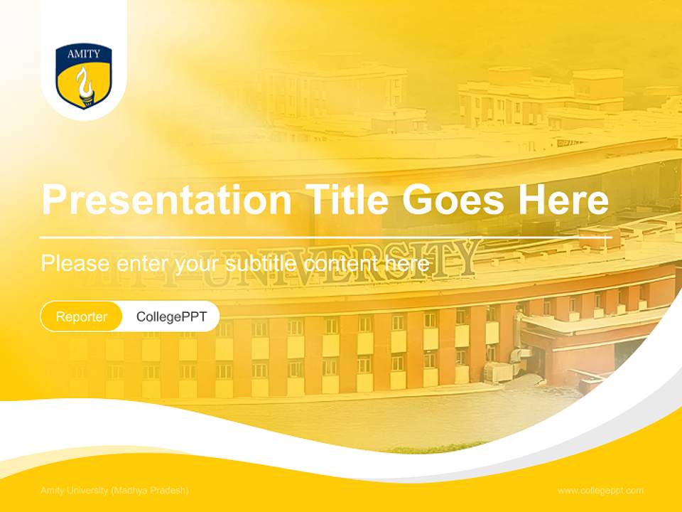 Amity University (Madhya Pradesh) Lecture Sharing and Networking Event PPT Template4:3 ratio PPT effect preview image4
