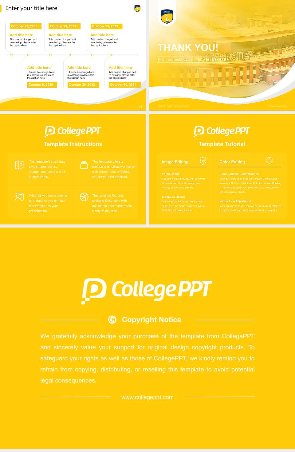 Amity University (Madhya Pradesh) Lecture Sharing and Networking Event PPT Template4:3 ratio PPT effect preview image4