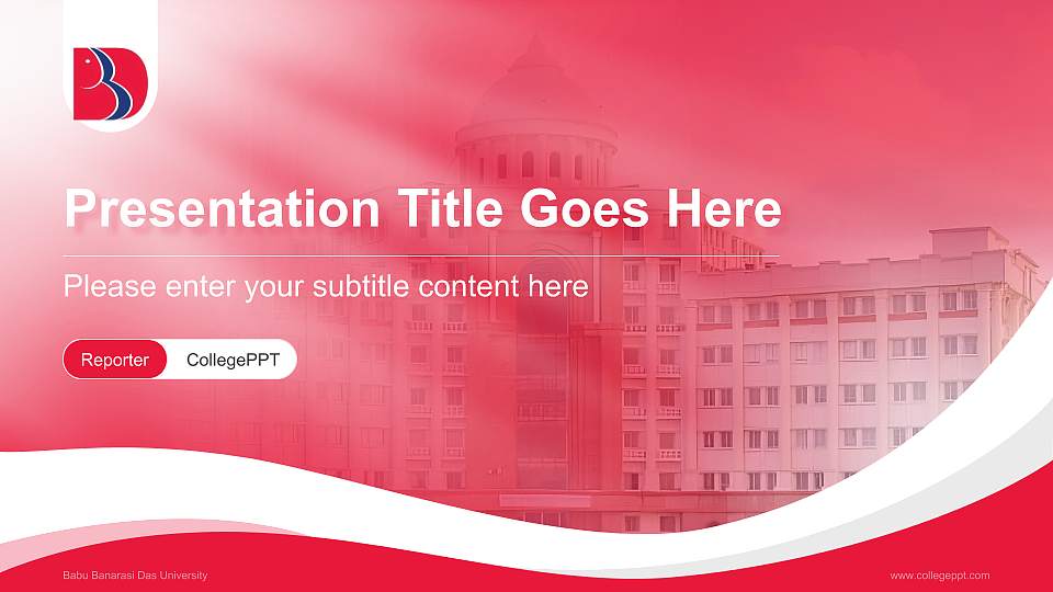 Babu Banarasi Das University Lecture Sharing and Networking Event PPT Template16:9 ratio PPT effect preview image