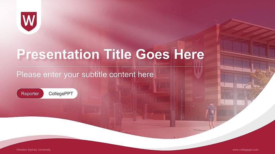 Western Sydney University Lecture Sharing and Networking Event PPT Template16:9 ratio PPT effect preview image