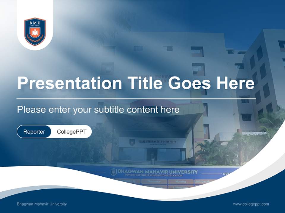 Bhagwan Mahavir University Lecture Sharing and Networking Event PPT Template4:3 ratio PPT effect preview image4