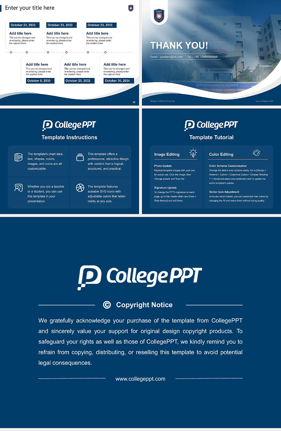 Bhagwan Mahavir University Lecture Sharing and Networking Event PPT Template4:3 ratio PPT effect preview image4