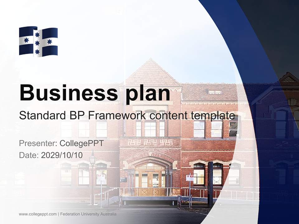 Federation University Australia Competition/Entrepreneurship Contest PPT Template4:3 ratio PPT effect preview image9