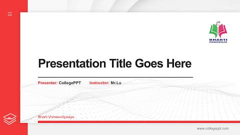Bharti Vishwavidyalaya Thesis Proposal/Graduation Defense PPT Template
