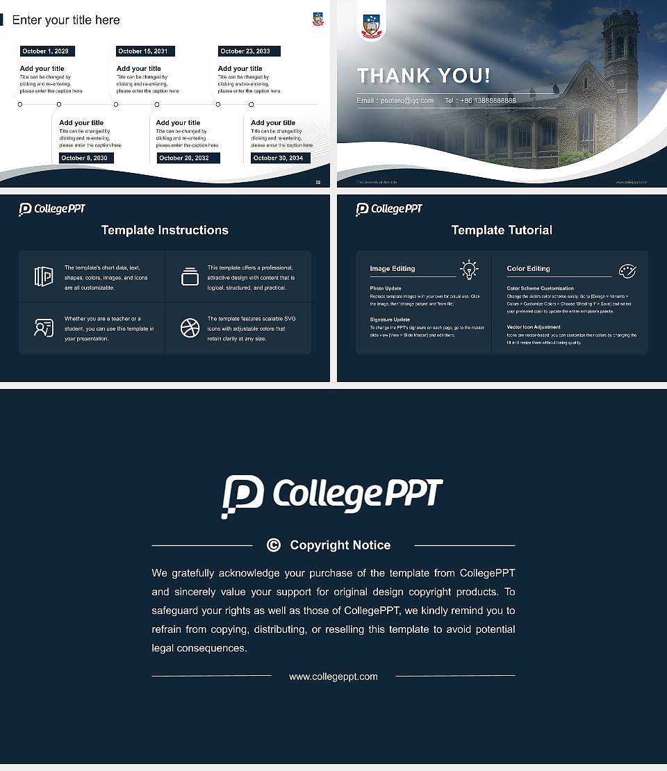 The University of Adelaide Lecture Sharing and Networking Event PPT Template16:9 ratio PPT effect preview image4