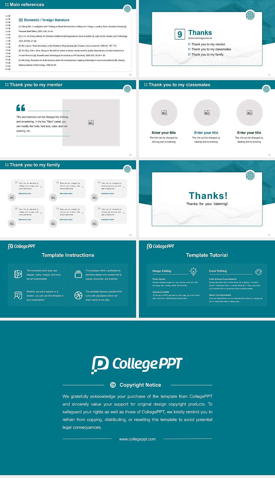 NorthTec Graduation Thesis Defense PPT Template16:9 ratio PPT effect preview image7