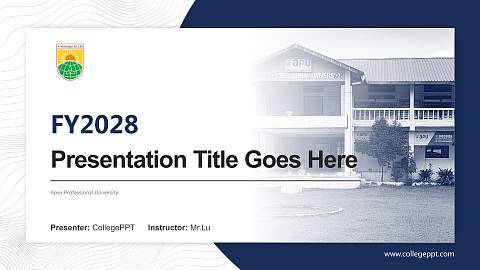 Apex Professional University Academic Presentation/Research Findings Report PPT Template