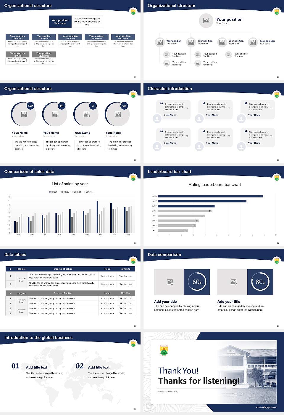 Apex Professional University Academic Presentation/Research Findings Report PPT Template16:9 ratio PPT effect preview image4
