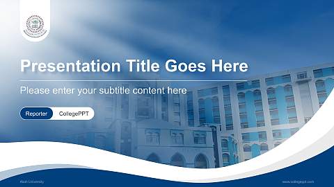 Aliah University Lecture Sharing and Networking Event PPT Template