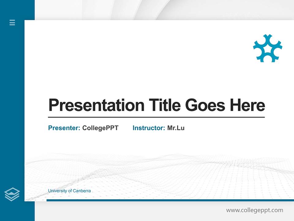 University of Canberra Thesis Proposal/Graduation Defense PPT Template4:3 ratio PPT effect preview image5