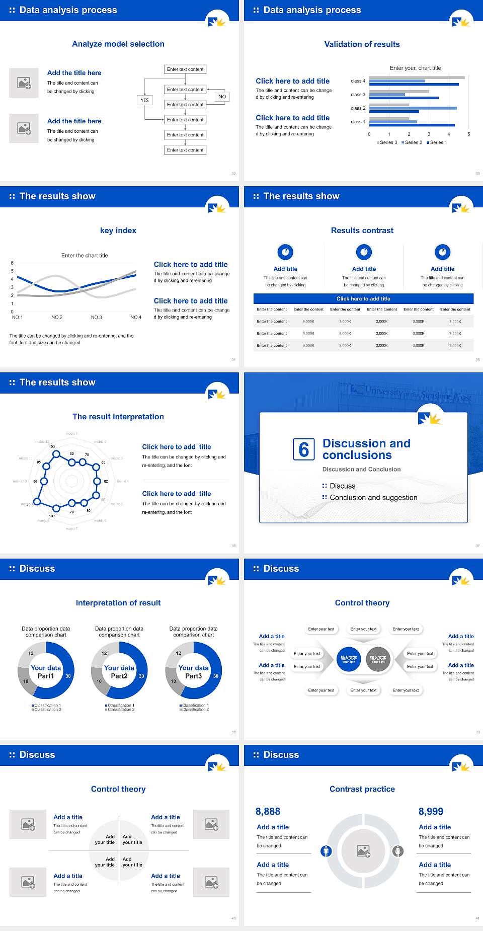 University of the Sunshine Coast Graduation Thesis Defense PPT Template4:3 ratio PPT effect preview image5