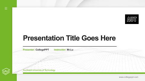 Auckland University of Technology Thesis Proposal/Graduation Defense PPT Template