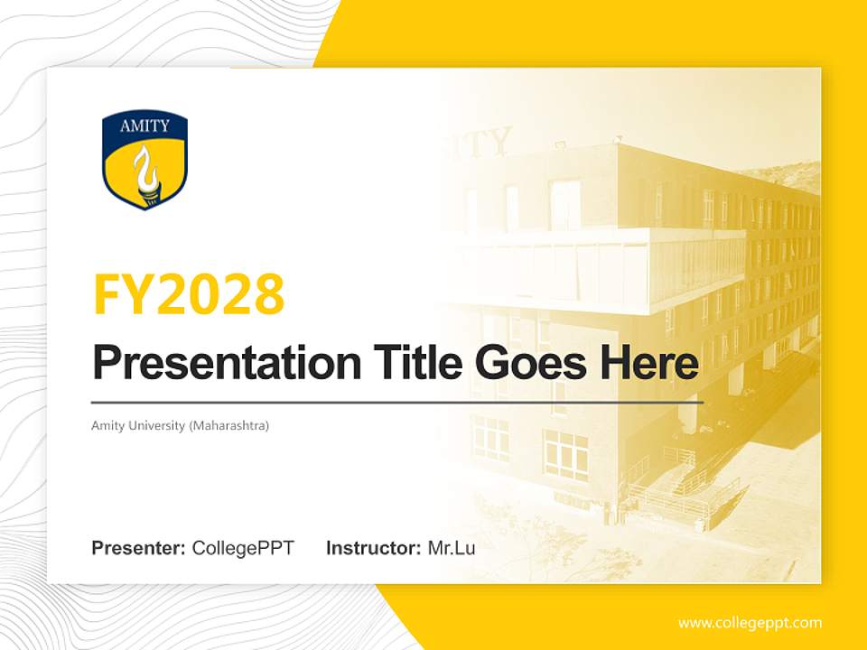 Amity University (Maharashtra) Academic Presentation/Research Findings Report PPT Template4:3 ratio PPT effect preview image5