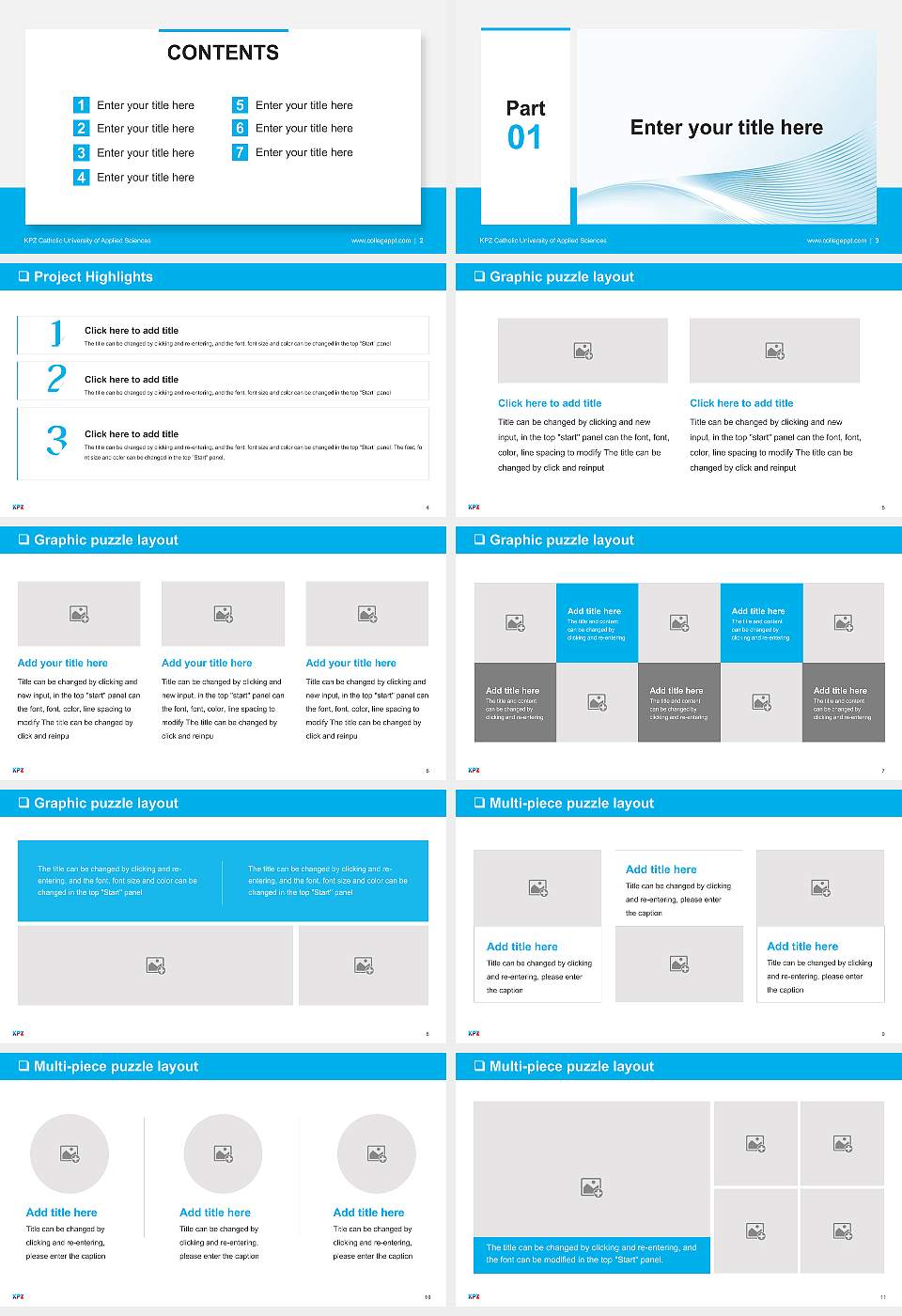 KPZ Catholic University of Applied Sciences General Purpose PPT Template16:9 ratio PPT effect preview image2