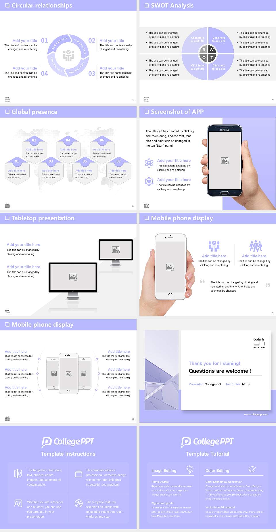 Codarts University for the Arts General Purpose PPT Template4:3 ratio PPT effect preview image5