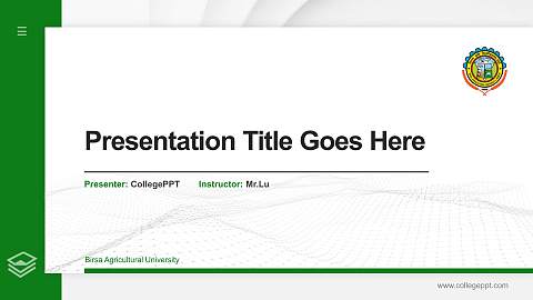 Birsa Agricultural University Thesis Proposal/Graduation Defense PPT Template