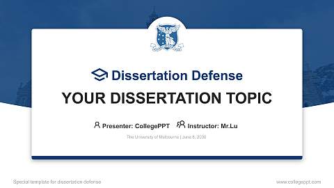 The University of Melbourne Graduation Thesis Defense PPT Template