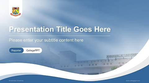 Annamalai University Lecture Sharing and Networking Event PPT Template