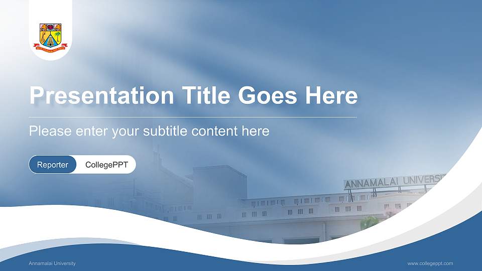 Annamalai University Lecture Sharing and Networking Event PPT Template16:9 ratio PPT effect preview image