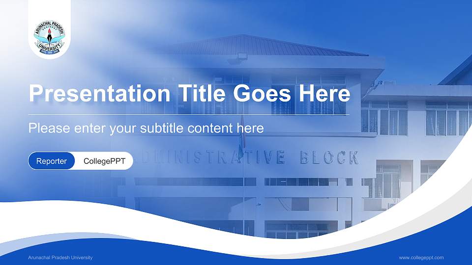 Arunachal Pradesh University Lecture Sharing and Networking Event PPT Template16:9 ratio PPT effect preview image