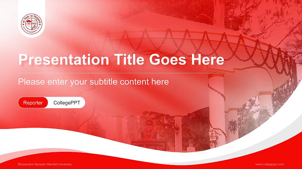 Bhupendra Narayan Mandal University Lecture Sharing and Networking Event PPT Template16:9 ratio PPT effect preview image