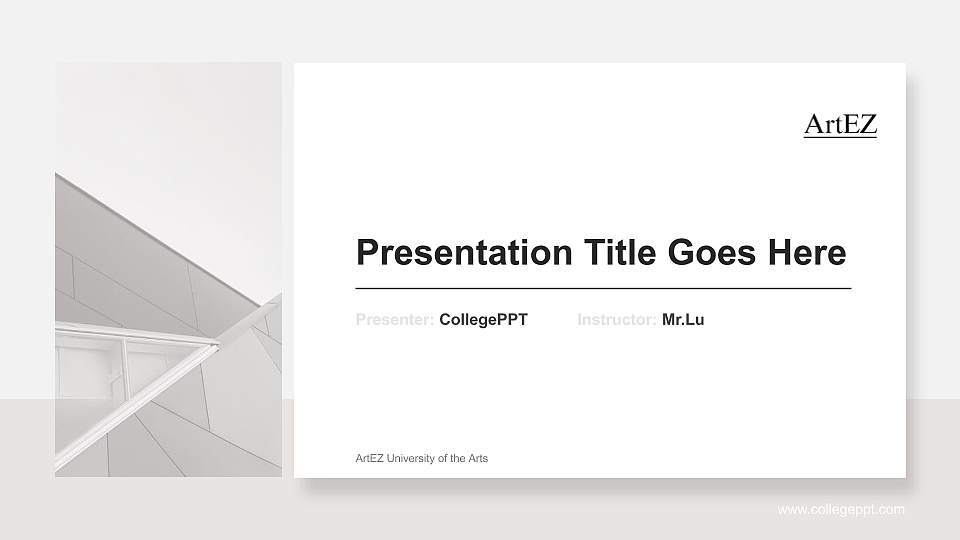 ArtEZ University of the Arts General Purpose PPT Template16:9 ratio PPT effect preview image