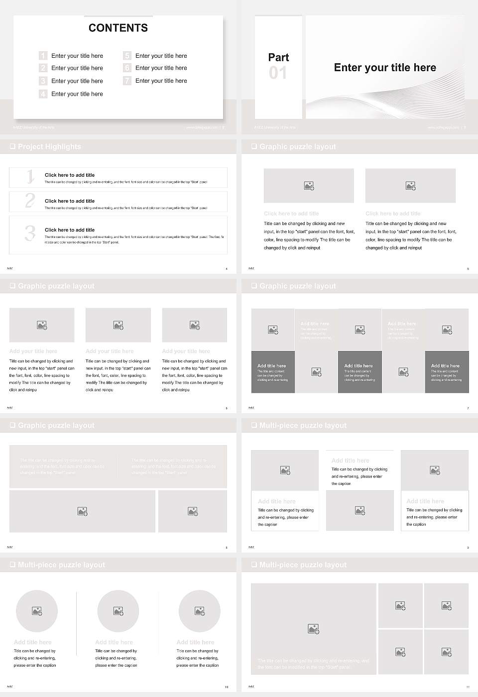 ArtEZ University of the Arts General Purpose PPT Template16:9 ratio PPT effect preview image2