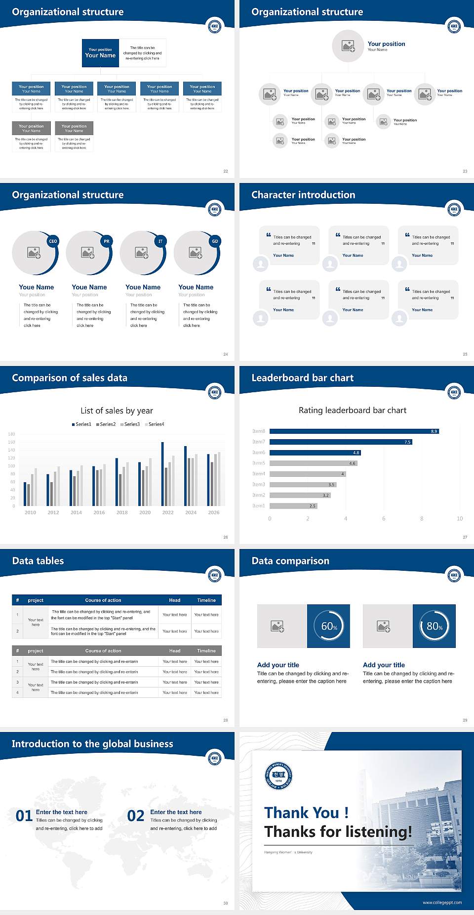 Hanyang Women’s University Academic Presentation/Research Findings Report PPT Template4:3 ratio PPT effect preview image4