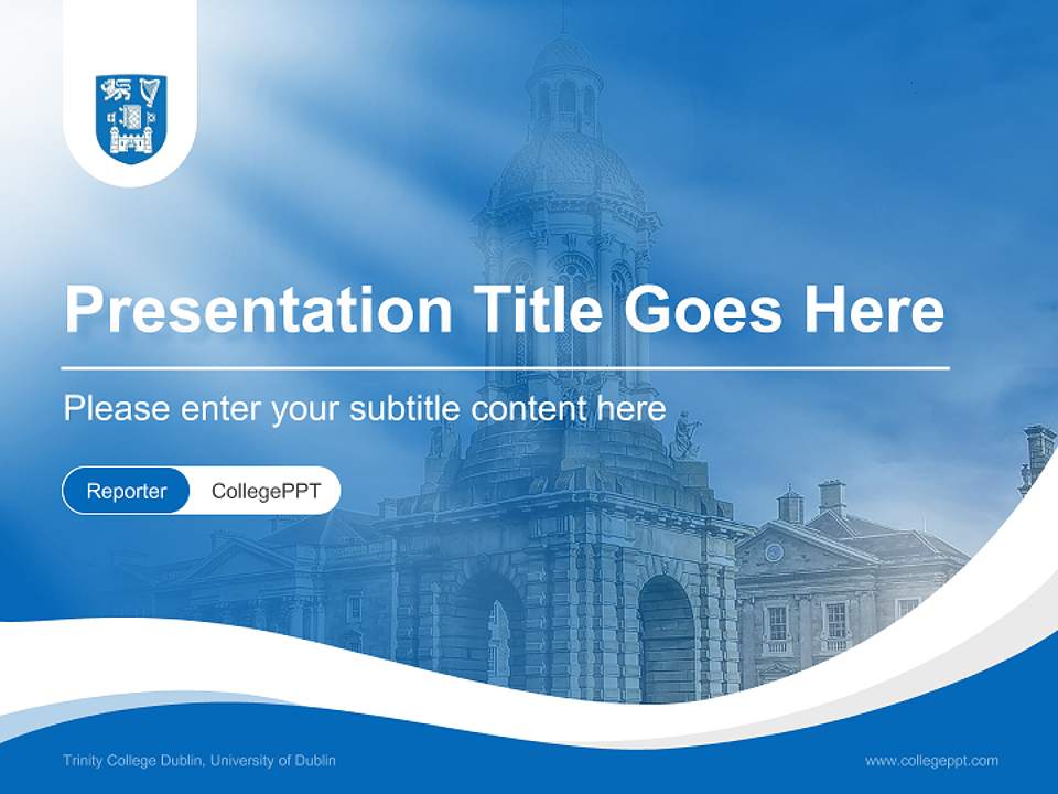 Trinity College Dublin, University of Dublin Lecture Sharing and Networking Event PPT Template4:3 ratio PPT effect preview image4