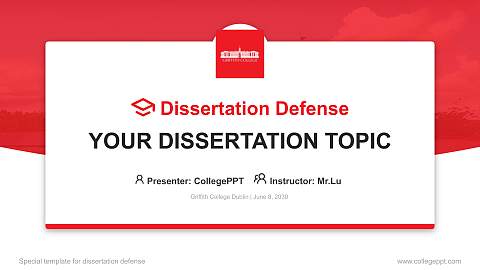 Griffith College Dublin Graduation Thesis Defense PPT Template