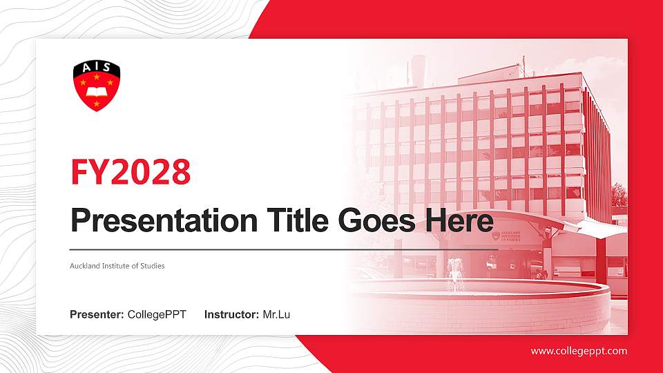 Auckland Institute of Studies Academic Presentation/Research Findings Report PPT Template16:9 ratio PPT effect preview image