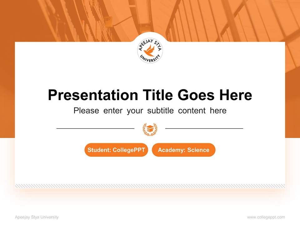 Apeejay Stya University National Scholarship Defense PPT Template4:3 ratio PPT effect preview image4