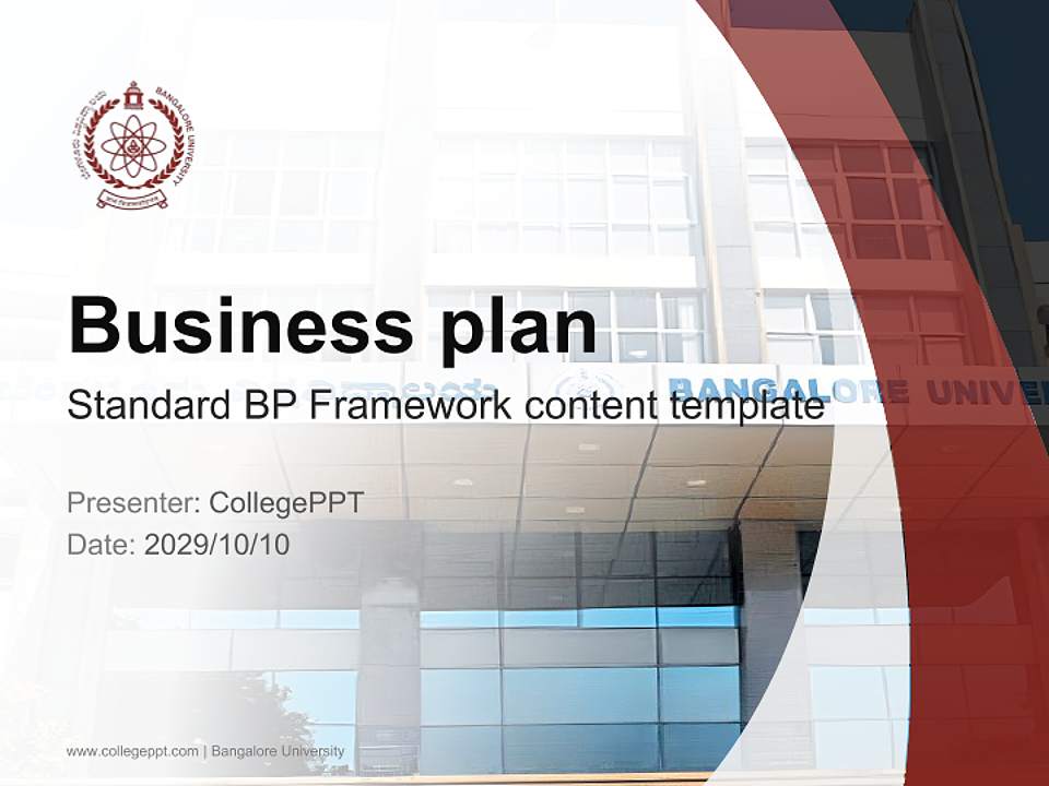 Bangalore University Competition/Entrepreneurship Contest PPT Template4:3 ratio PPT effect preview image9