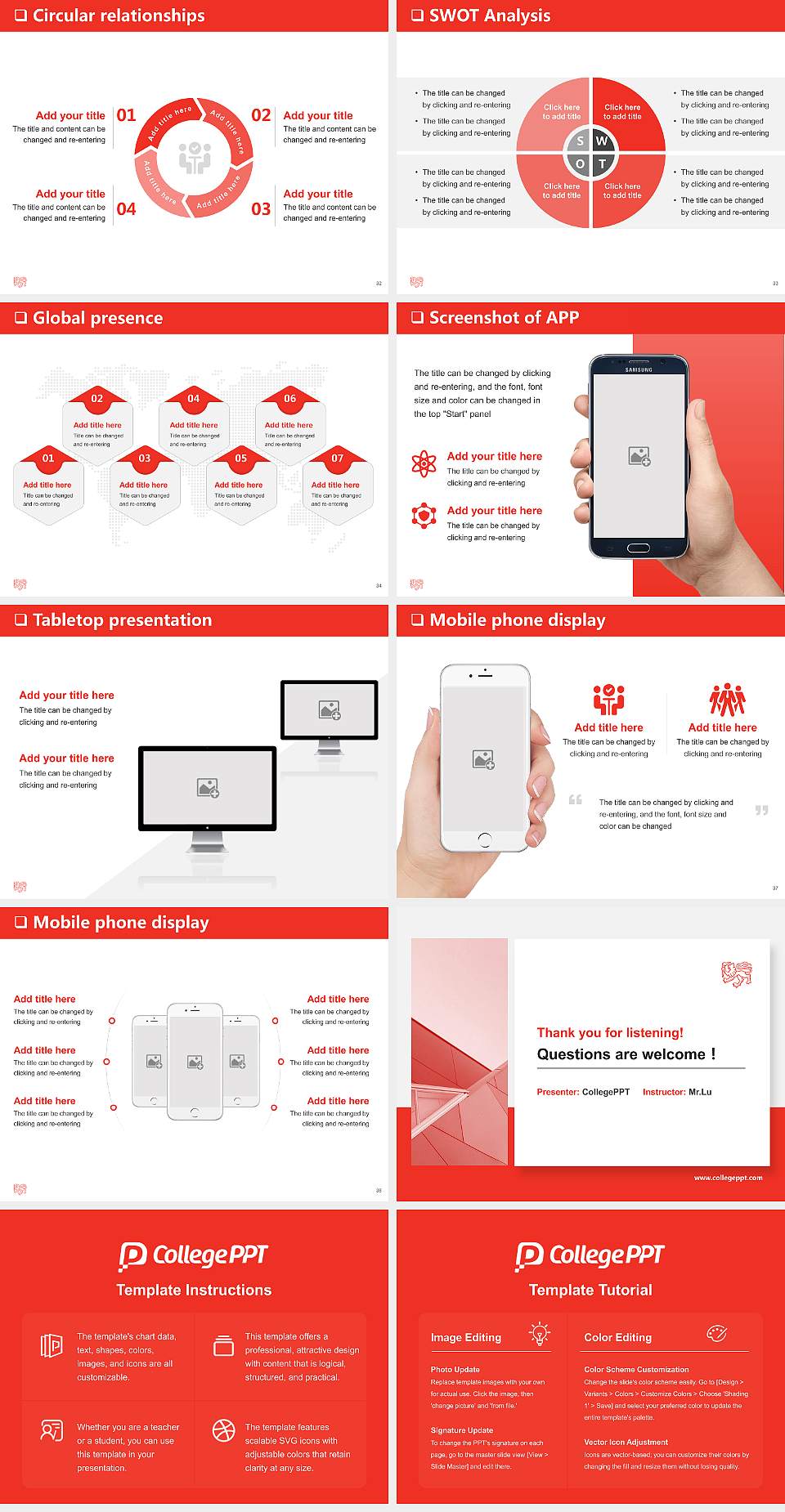 University of Tasmania General Purpose PPT Template4:3 ratio PPT effect preview image5