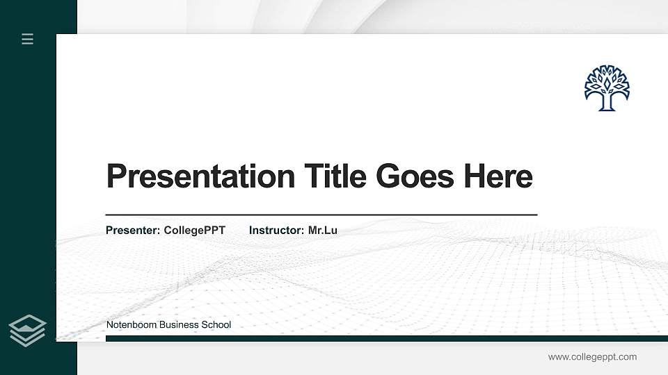 Notenboom Business School Thesis Proposal/Graduation Defense PPT Template16:9 ratio PPT effect preview image