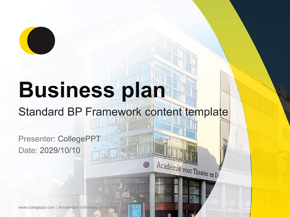 Amsterdam University of the Arts Competition/Entrepreneurship Contest PPT Template4:3 ratio PPT effect preview image9
