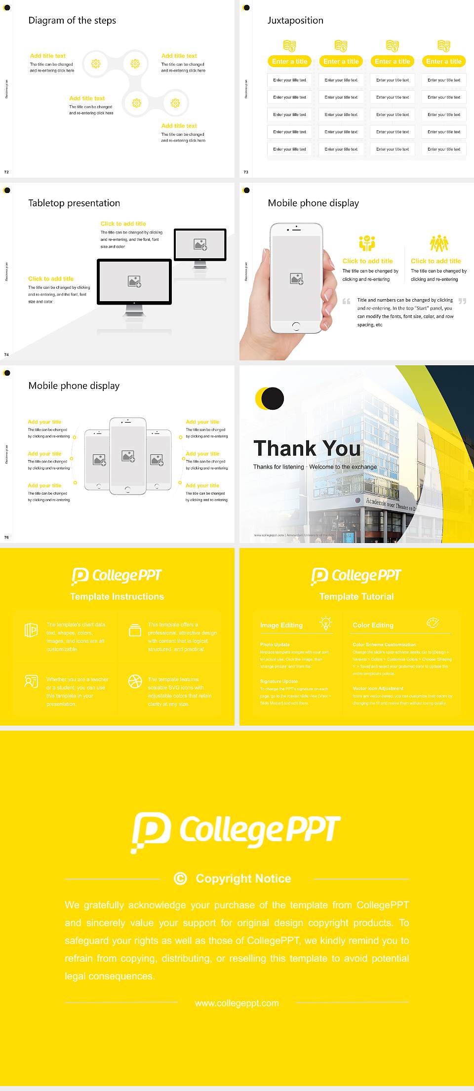 Amsterdam University of the Arts Competition/Entrepreneurship Contest PPT Template4:3 ratio PPT effect preview image9