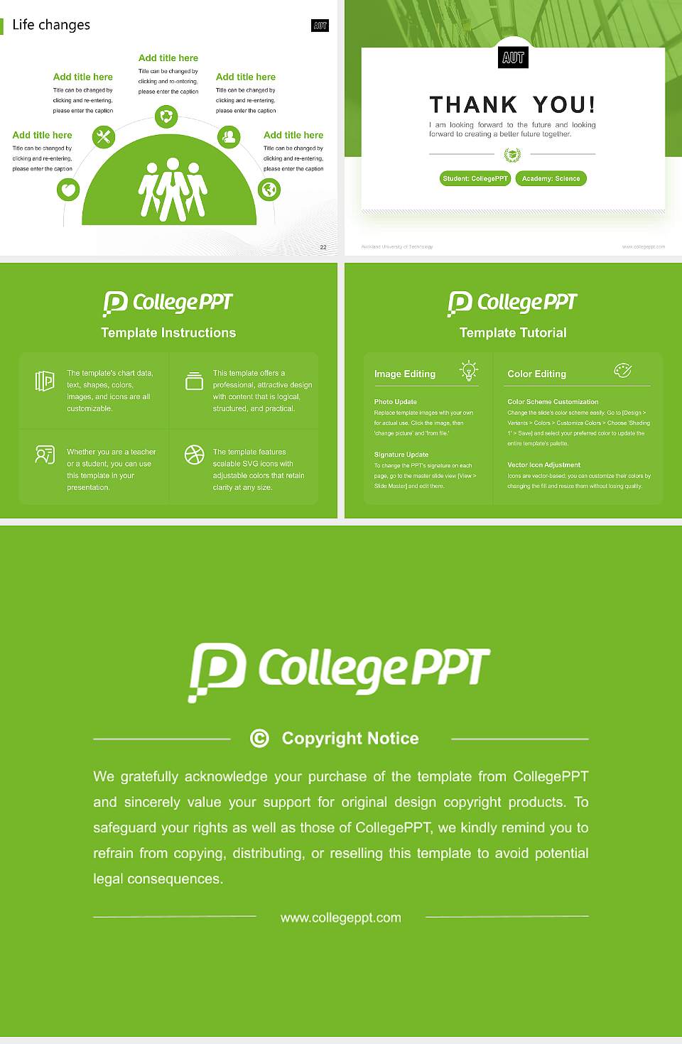 Auckland University of Technology National Scholarship Defense PPT Template4:3 ratio PPT effect preview image4