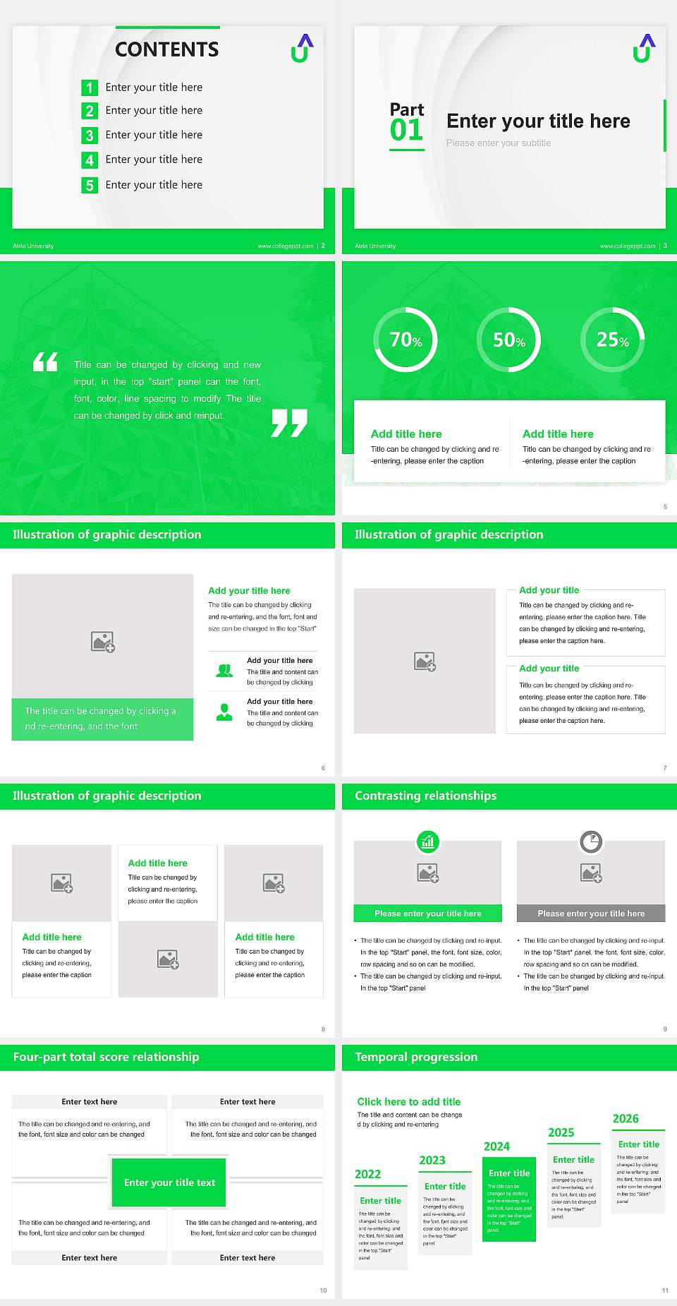 Atria University Thesis Proposal/Graduation Defense PPT Template4:3 ratio PPT effect preview image2