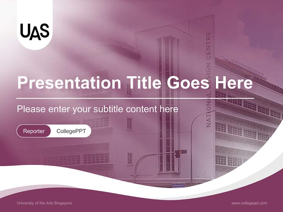 University of the Arts Singapore Lecture Sharing and Networking Event PPT Template4:3 ratio PPT effect preview image4
