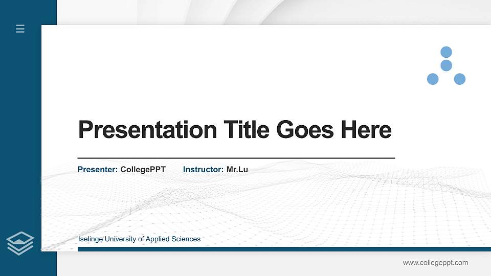 Iselinge University of Applied Sciences Thesis Proposal/Graduation Defense PPT Template16:9 ratio PPT effect preview image