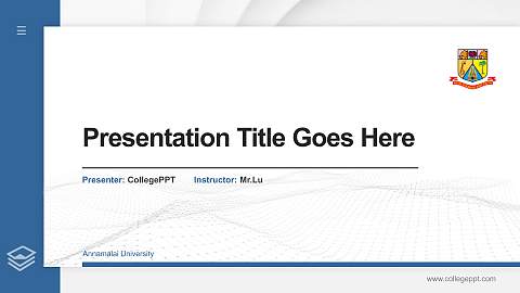 Annamalai University Thesis Proposal/Graduation Defense PPT Template