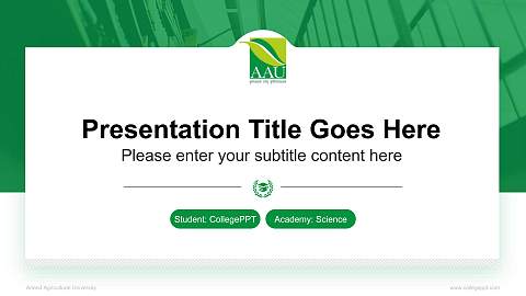 Anand Agricultural University National Scholarship Defense PPT Template