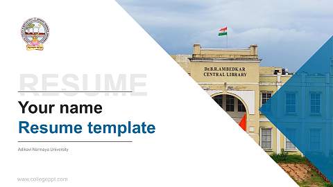 Adikavi Nannaya University Resume PPT Template